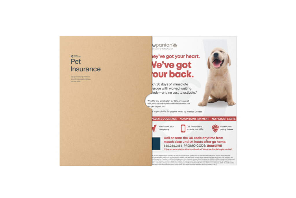 Example of a Trupanion Health Insurance document used to redeem 1 month of free insurance