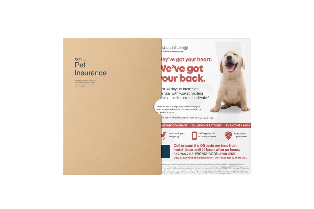 Example of a Trupanion Health Insurance document used to redeem 1 month of free insurance
